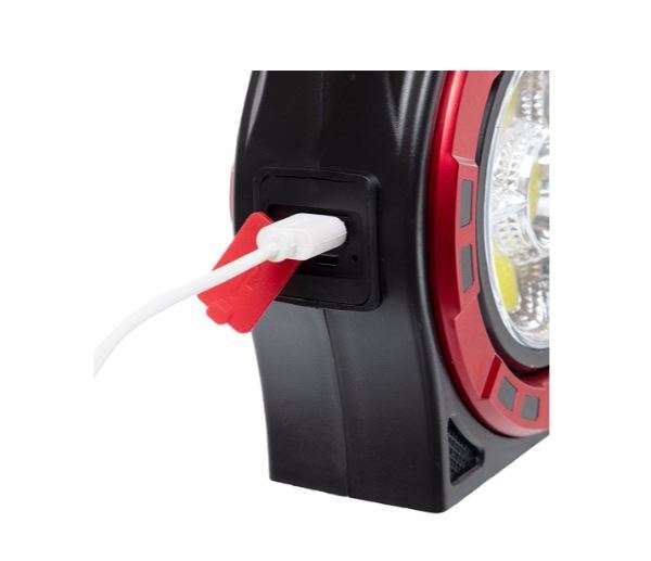 FA-6678C 20W Solar Powered Portable COB Light With 3 Light Sources and USB Charging