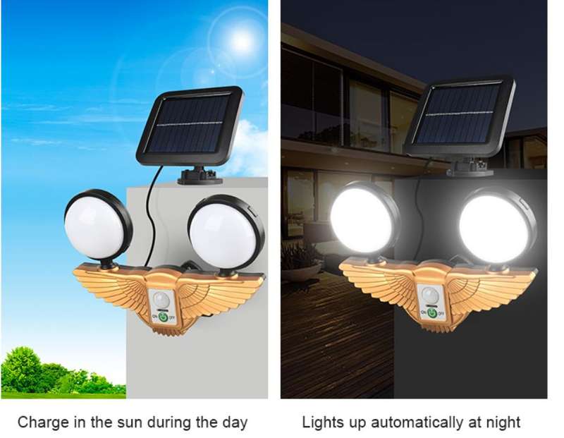 FA-828A Dual Solar Powered Wall Sensor Light