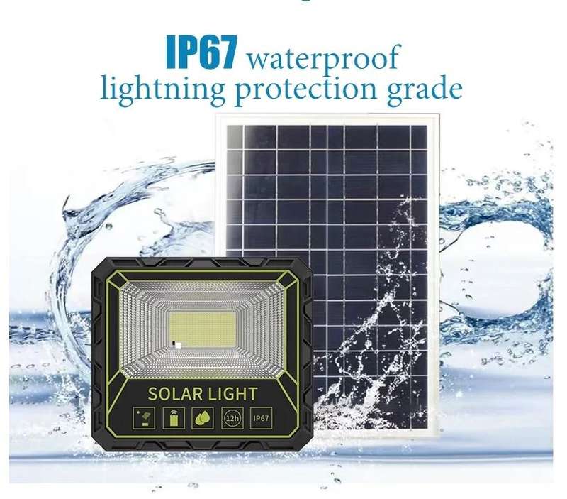 FA-GTX-300W LED Solar Powered Flood Light With Solar Panel And  Remote Control
