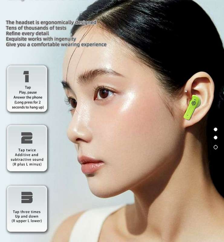 AS-50273 Translucent Bluetooth Headset Intelligent Digital Display