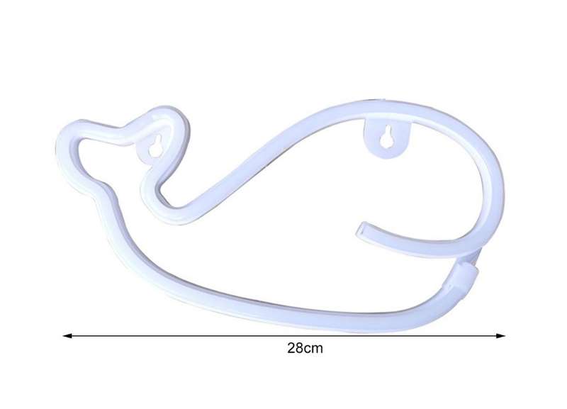 FA-A14 Whale Neon Signs USB And Battery Operated