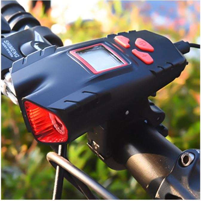 Aerbes AB-ZX05 Dual Light Bicycle Front Light With Digital Power Display 120lm