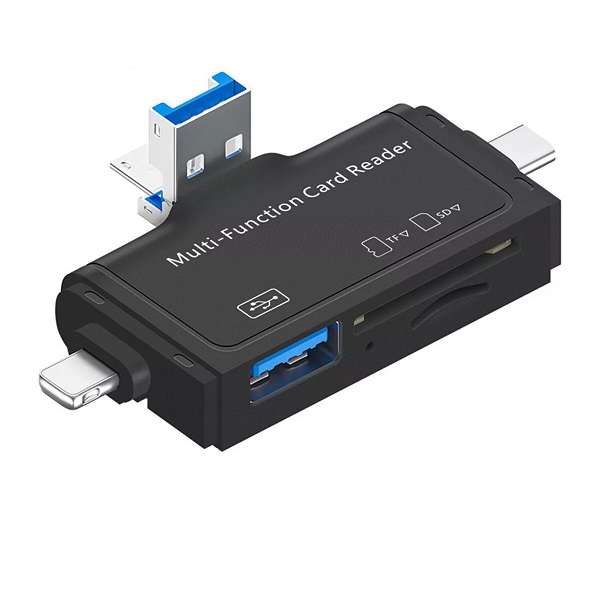 SE-TQ40  Multi OTG USB C Adapter SD TF Micro Card Reader Micro USB Adapter For Lighting 7 In 1