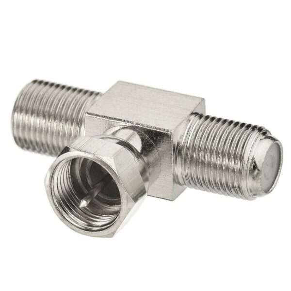 10 Piece Of Type F Male to Dual Female Connector