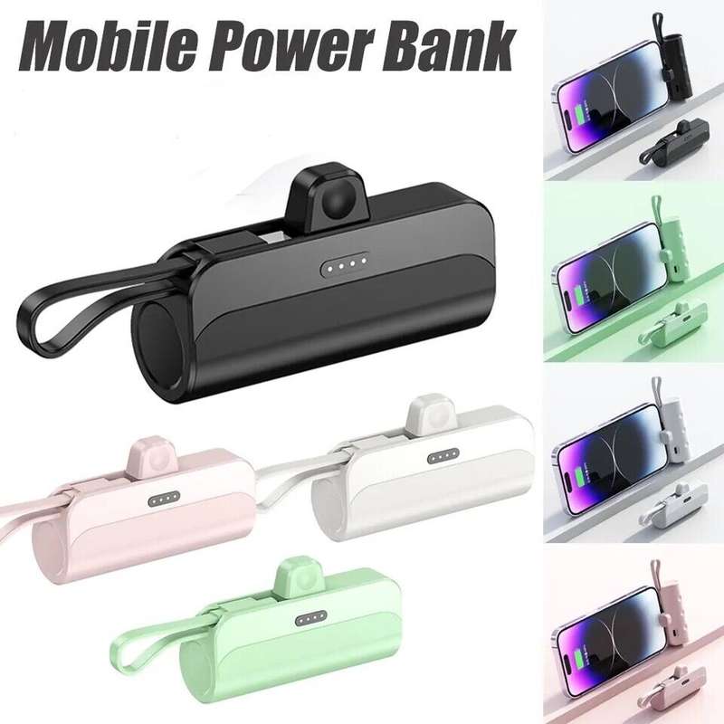 Wolulu AS-50321 Mini 8000Mah Power Bank With Type C And Lightning Pin