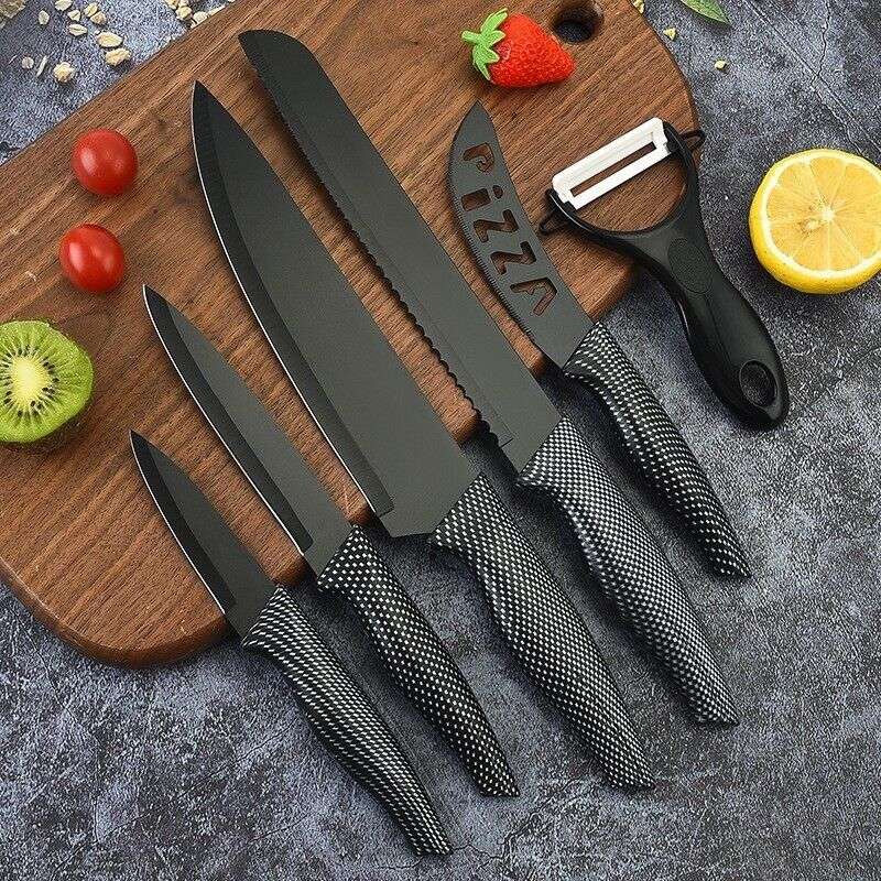 EVDRTVERTH 1831412 Antibacterial 6pcs Non Stick Coating Knife Set YH-6089