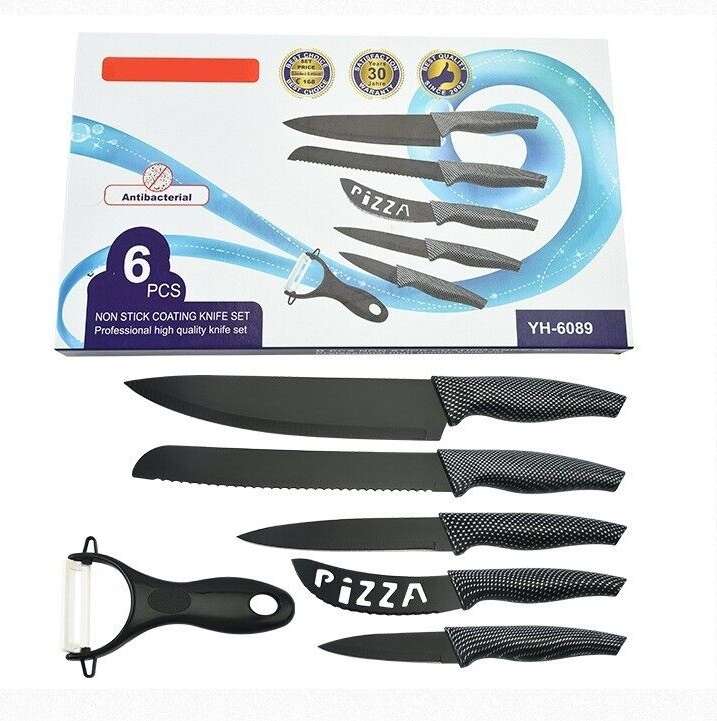 EVDRTVERTH 1831412 Antibacterial 6pcs Non Stick Coating Knife Set YH-6089