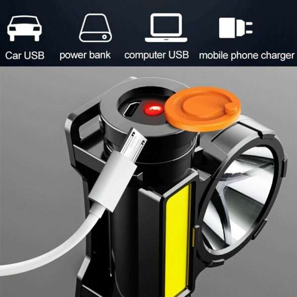 FA-108 Rechargeable 3W LED+COB Highlight Head Lamp