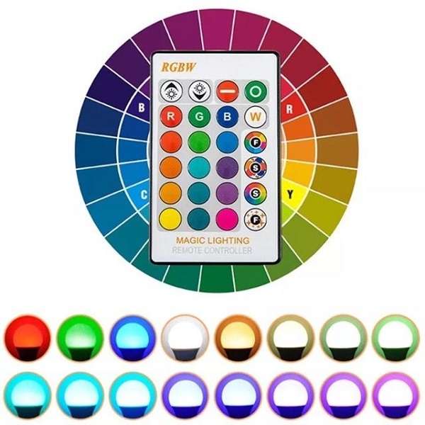 Aerbes AB-Z886 RGB LED Bulb With Remote Control 5W