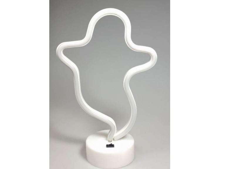 B-25 USB DC Cable Or Battery Operated Ghost Neon Lamp With Base And On/Off Switch