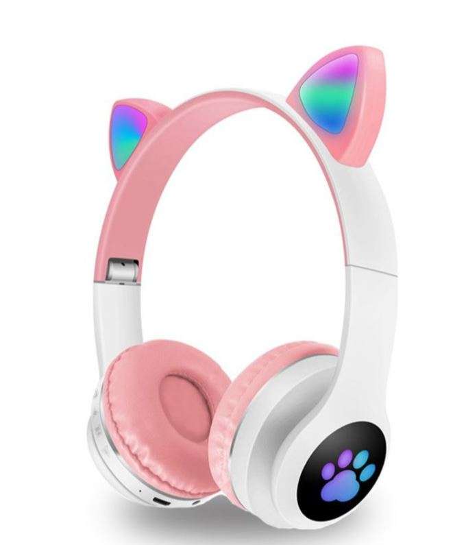 Wolulu AS-51252 Bluetooth V5.0 RGB LED Cat Ear Headphone