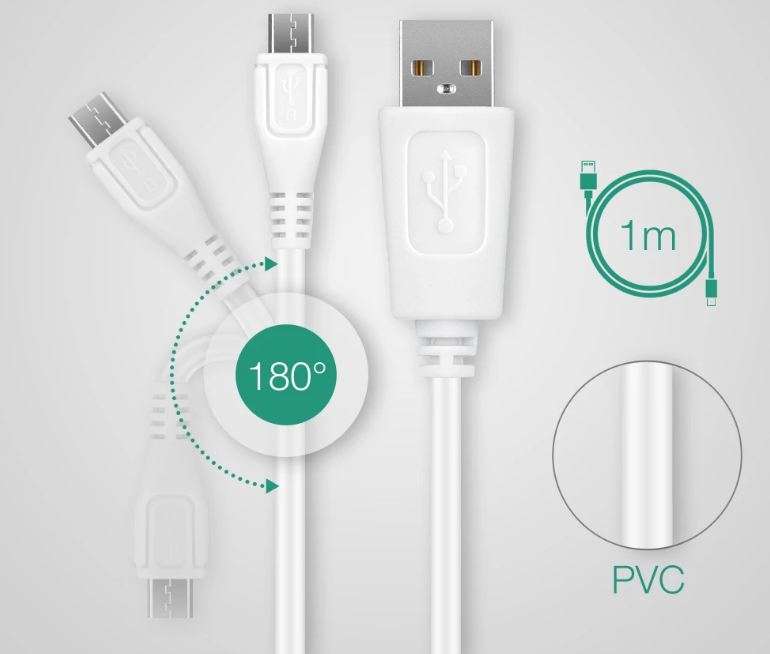 Treqa CA-8641 V8 USB Cable 6A 1Meter