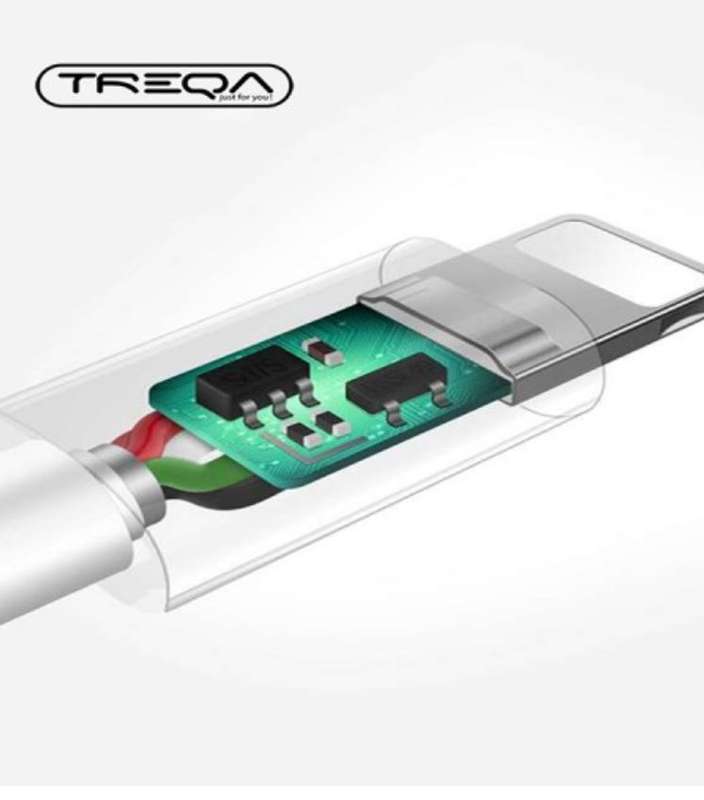 Treqa CA-820 Data &amp; Charging Cable 3 in 1 Lightning Pin, V8 And Type C 2A