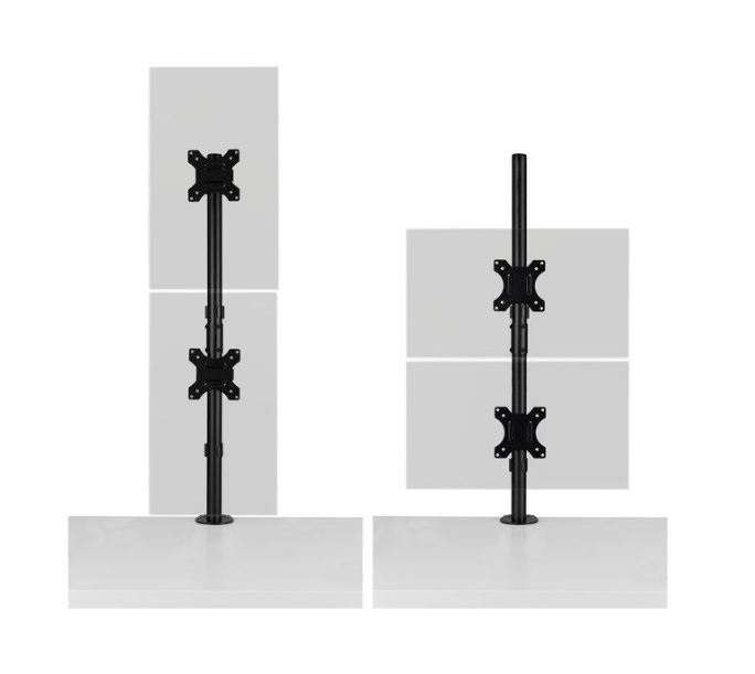 XF0670 Dual Table Clamp Monitor Stand 13 To 27