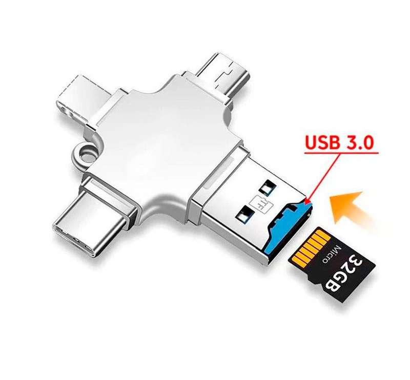 Treqa USB-12  Multi-functional Card Reader  4 In 1