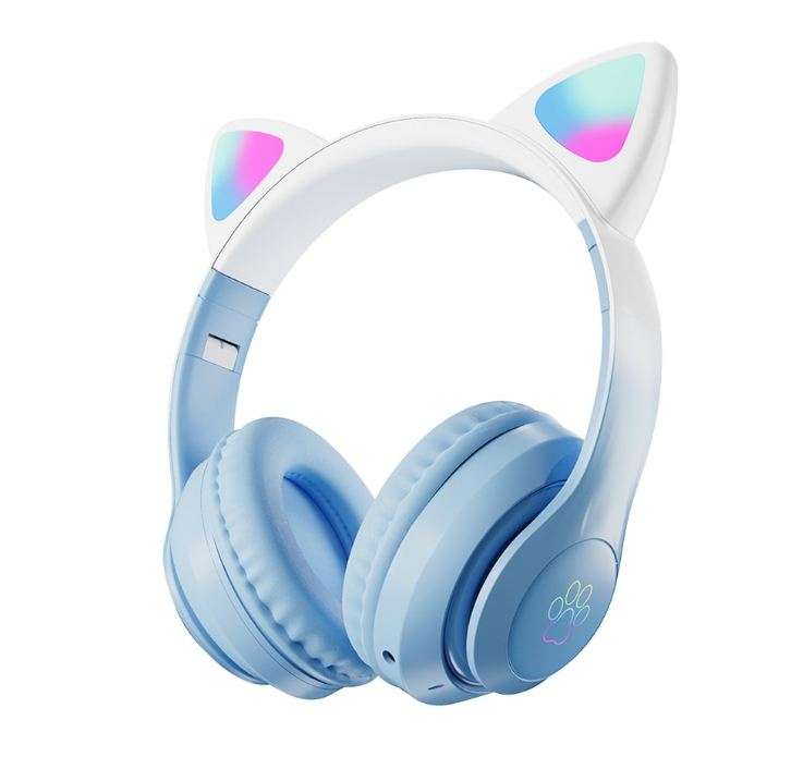 Aerbes AB-D517 Cuffie Stereo Bluetooth Cat Ear Headphone With RGB