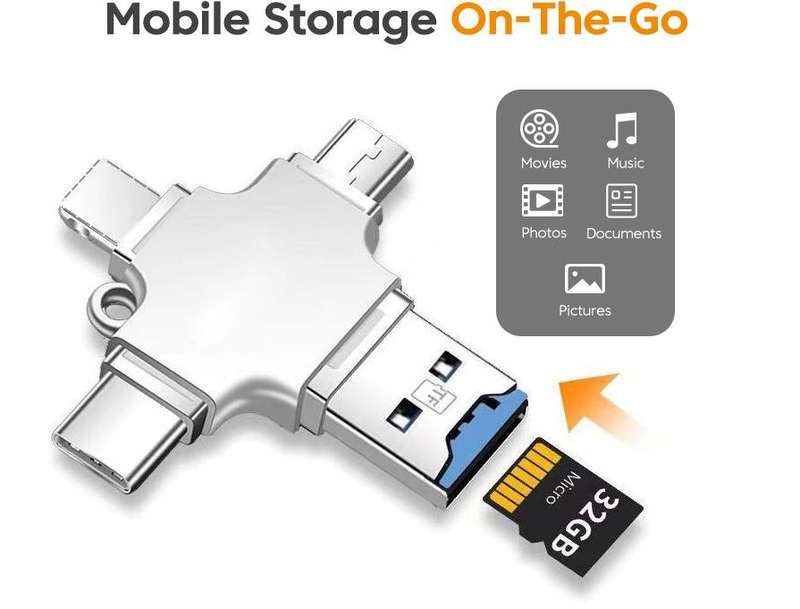 Treqa USB-12  Multi-functional Card Reader  4 In 1