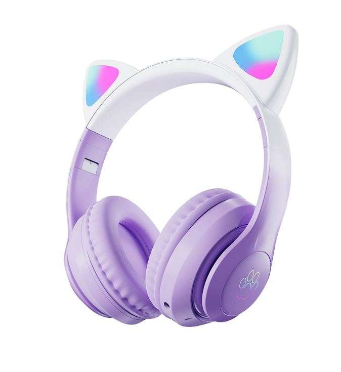 Aerbes AB-D517 Cuffie Stereo Bluetooth Cat Ear Headphone With RGB