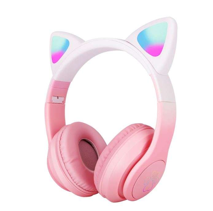 Aerbes AB-D517 Cuffie Stereo Bluetooth Cat Ear Headphone With RGB
