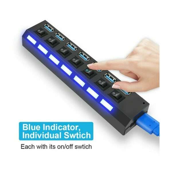Aerbes AB-C228 USB 3.0 High Performance 7-Port USB Hub