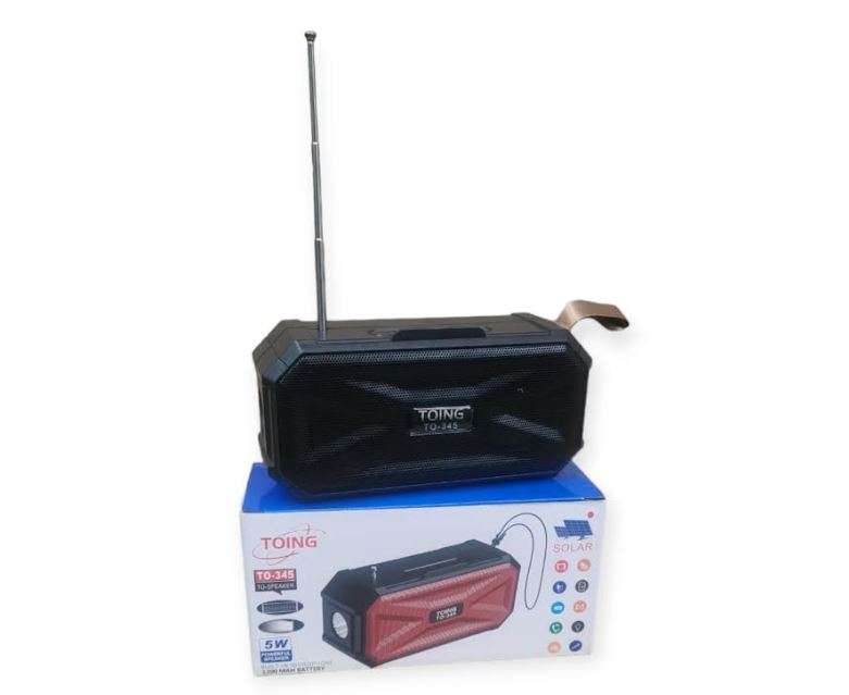 TO-345 Solar Powered Rechargeable Mini Bluetooth Speaker