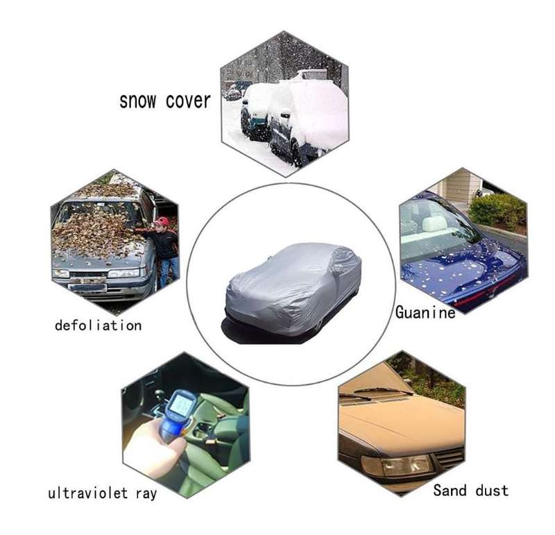 Jiageng JG20375138 Car Cover Medium Ultra-lite PEVA Material 430 x 160 x 120cm