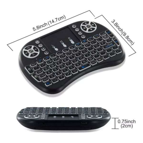 046-6 RGB Rechargeable Wireless 2.4ghz Keyboard LED Backlit