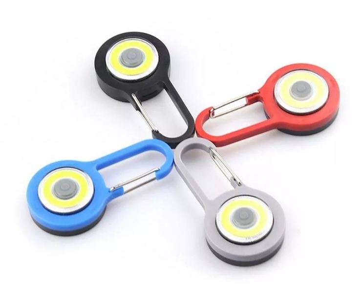 FA-168 Mini COB LED Carabiner Keyring Flashlight 24PCS