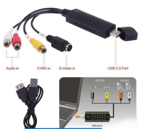 SE-L99 DC60 USB 2.0 Easy Cap TV DVD VHS Audio Video Capture Adapter Converter