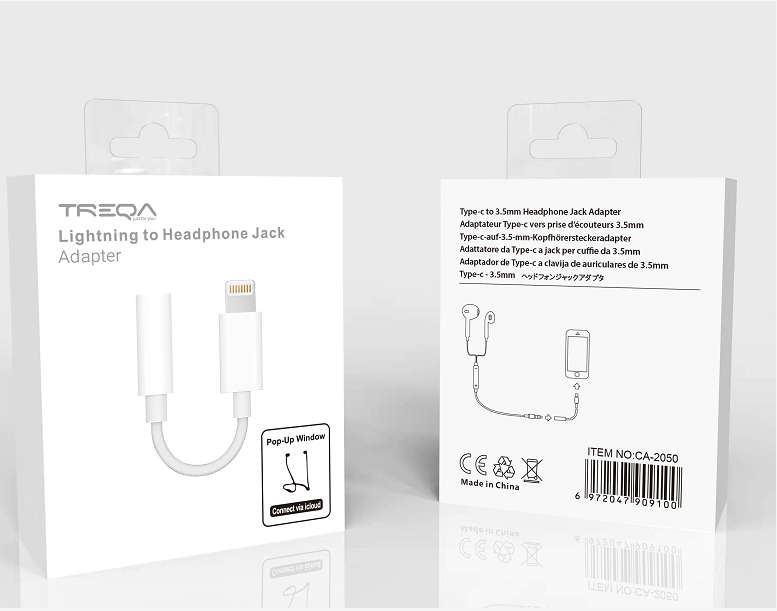 Treqa CA-1052 Lightning to headphone Jack Adapter
