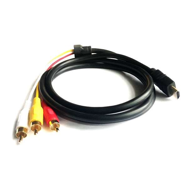 Super Electronics SE-L219  HDMI To 3RCA Video Audio Cable 1.5M