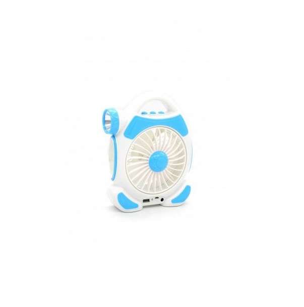FA-1977 Rechargeable Desktop Fan With Light 2 x COB + 5W LED 2 In 1