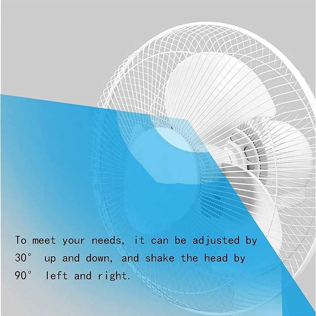 Oroku Power OP-051 Rechargeable Oscillating 2 Speed Solar Powered Fan with USB Port 12"