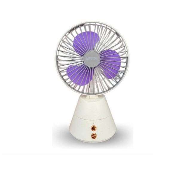 PM-018 Oscillating USB Rechargeable Table Fan with LED Light