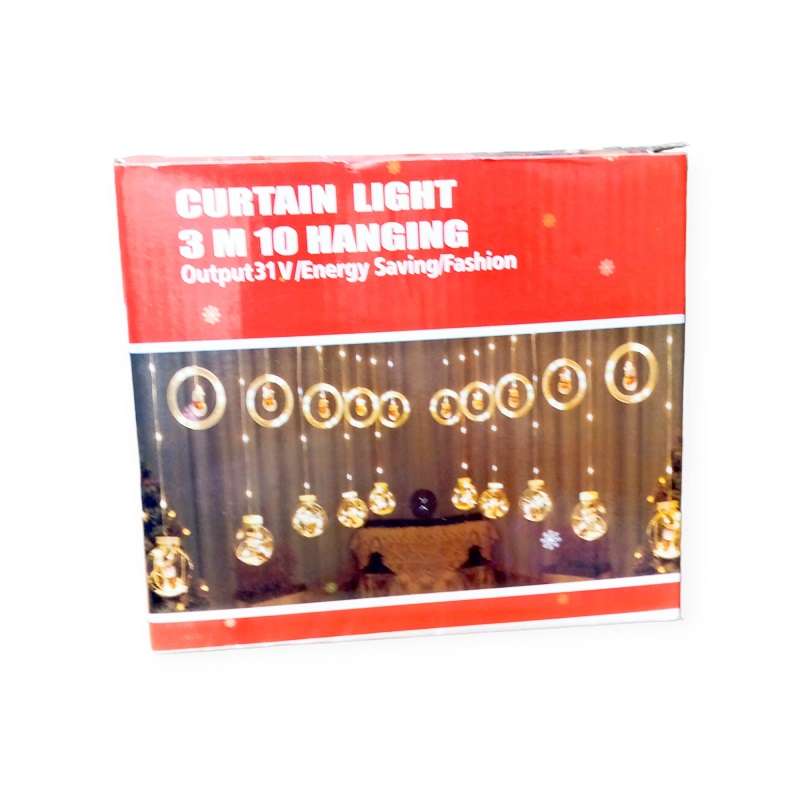 ZYF-19 Snowman Hoop &amp; Snowman Ball LED Fairy Curtain Light Warm White