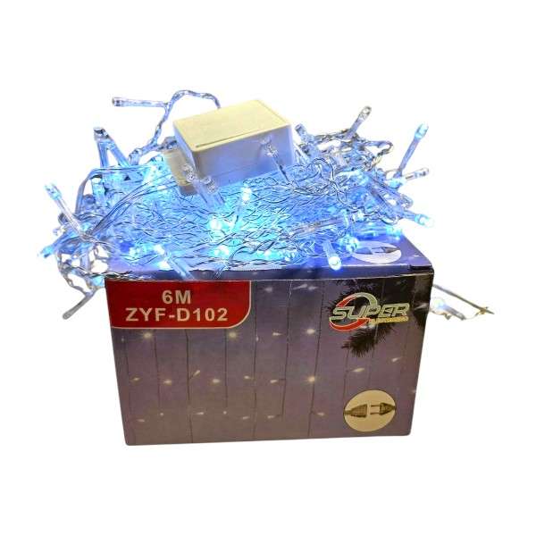 ZYF-D102 White LED Fairy Curtain Light 6M Across 70cm And 38cm Drops