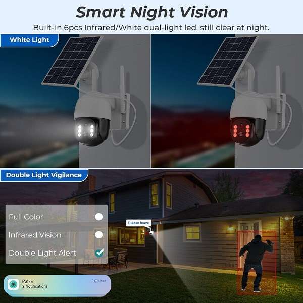 TQ5-4G Solar Powered 4G Surveillance Camera iCSee App