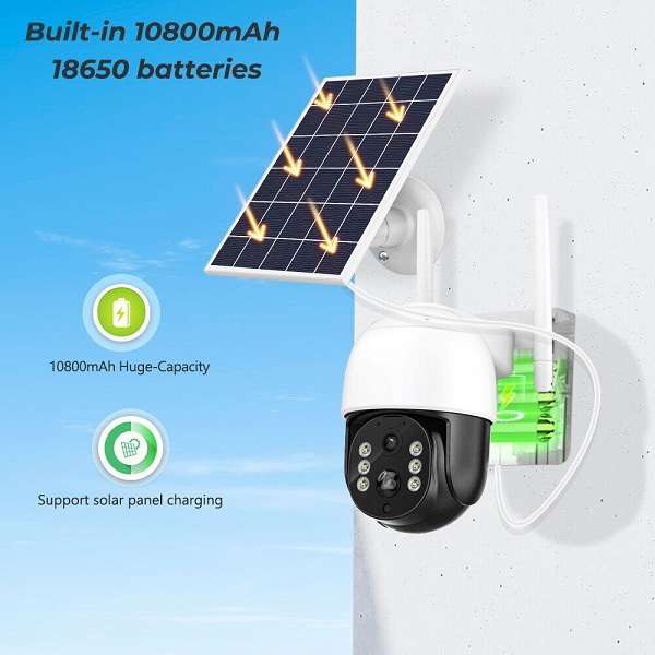 TQ5-4G Solar Powered 4G Surveillance Camera iCSee App