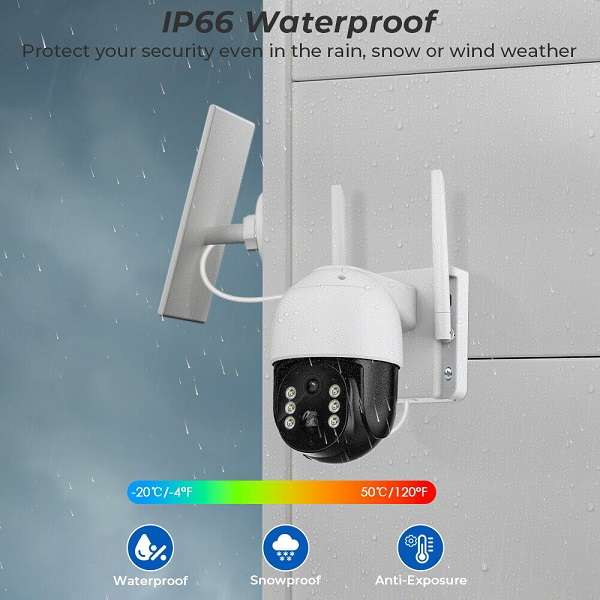 TQ5-4G Solar Powered 4G Surveillance Camera iCSee App