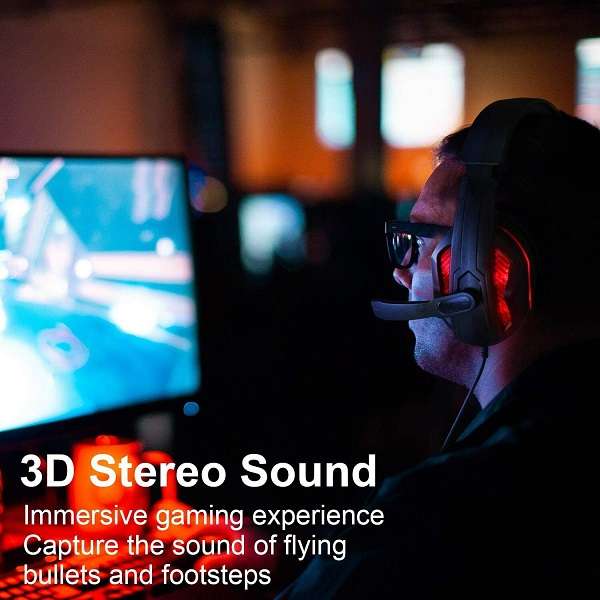 Wolulu AS-51268 Wired 3.5mm Noise Canceling Gaming Headset With Condenser Microphone