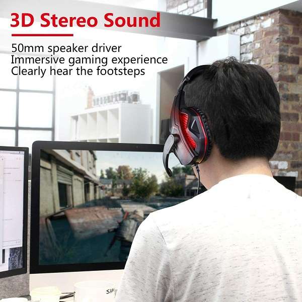 Wolulu AS-51268 Wired 3.5mm Noise Canceling Gaming Headset With Condenser Microphone
