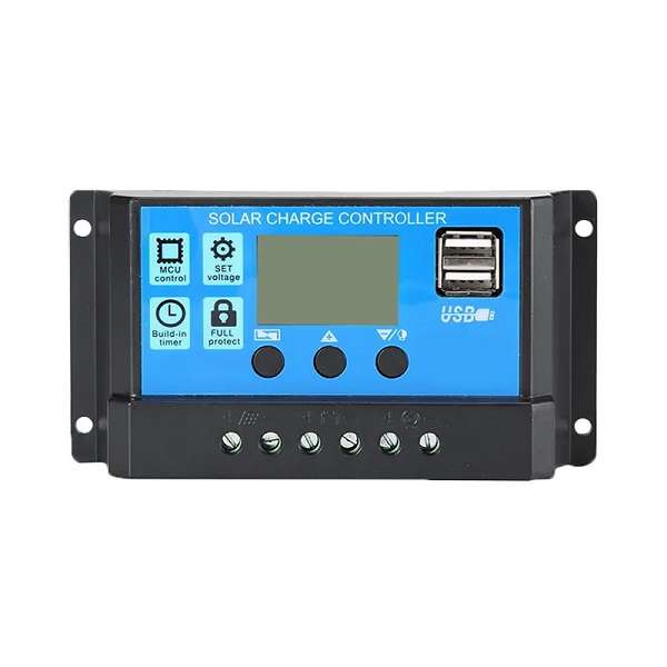 XF0838 Solar Charge Controller 30A Dual USB Output With LCD Display, PWM Battery Charging
