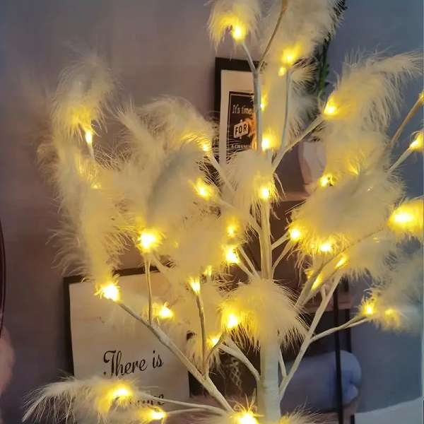 ZYF-111 Feather Tree Light Warm White 48 LED 1.2M