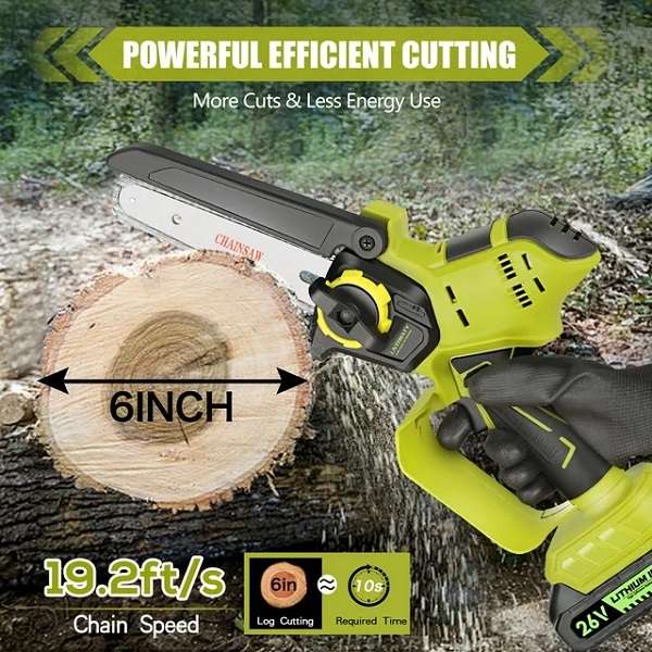 Jiageng JG20375055 Cordless Chain Saw with 2 x 25V 7500mah Battery