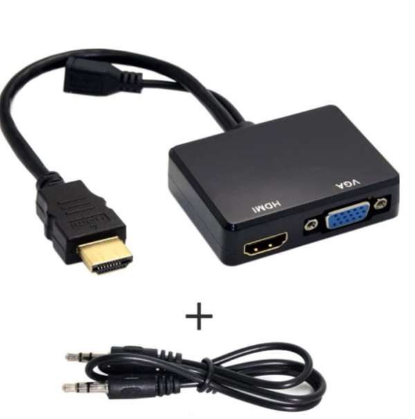 SE-L127 HDMI To VGA+ HDMI Adapter