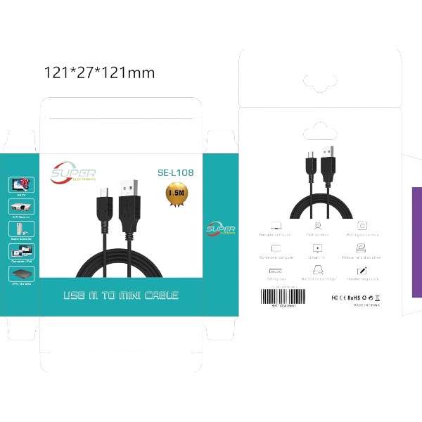 SE-L108 USB To Mini USB Cable 1.5m