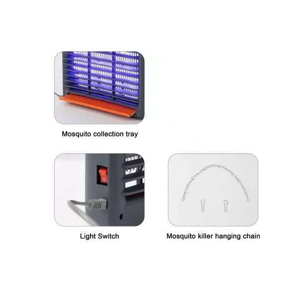 PM-028 Electric Fly Killer 6W, UV Bug Zapper Mosquito Killer Lamp For Home With Hanging Hook