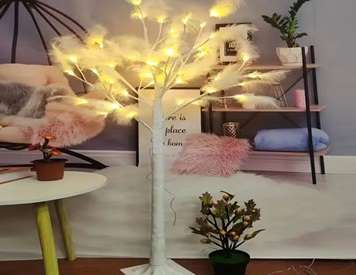 ZYF-111 Feather Tree Light Warm White 48 LED 1.2M