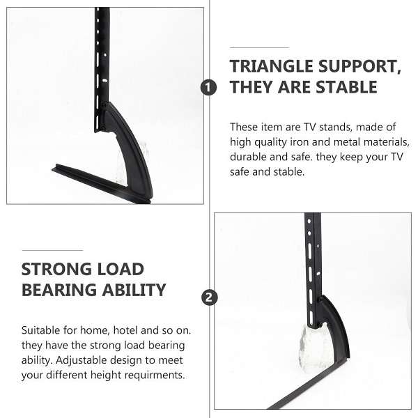 HQ-007 Adjustable Metal Pedestal TV Stand Legs 26-37"