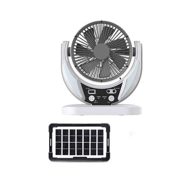 GDTimes GD-8025 6" Solar Powered Fan With LED Lamp